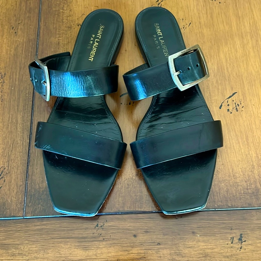 Saint Laurent black sandals with buckle size 41